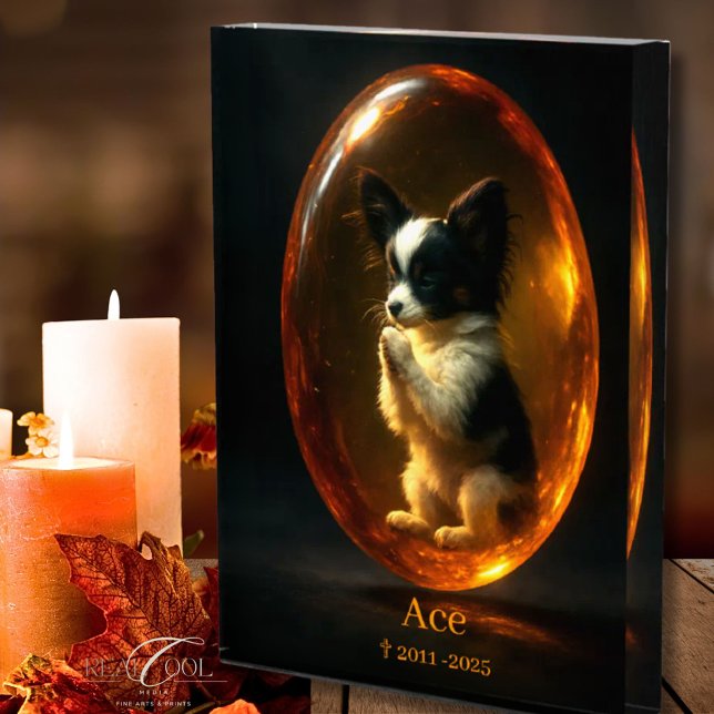 Hunde-Gedenkfoto-Block - Papillon  Fotoblock (Von Creator hochgeladen)
