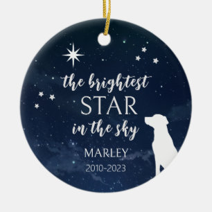 Hunde-Gedenkfoto Whimsical Keramik Ornament