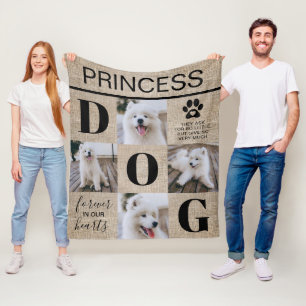 Hunde-Gedenkgeschenk Beileid-Foto Fleecedecke