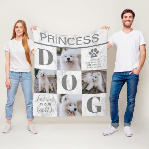 Hunde-Gedenkgeschenk Erinnerung von Haustieren Fleecedecke