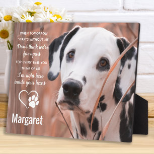 Hunde-Gedenkgeschenk - Gedächtnis für Haustiere Ve Fotoplatte
