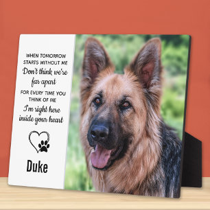 Hunde-Gedenkgeschenk - Gedächtnis für Haustiere Ve Fotoplatte