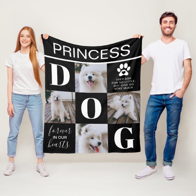 Hunde-Gedenkgeschenk | Pet Loss Foto Fleecedecke (Beispiel)