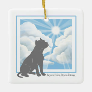 Hunde-Gedenkkeramik-Ornament - Pittbull Keramikornament
