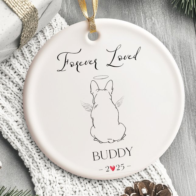 Hunde-Gedenkornament Haustier Personalisiert Keramik Ornament (Dog Memorial Ornament Personalized – Dog Memorial Gift)