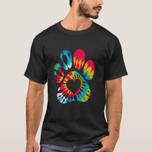 Hunde Gefärbte Krawatte Herzstück Valentine Farben T-Shirt