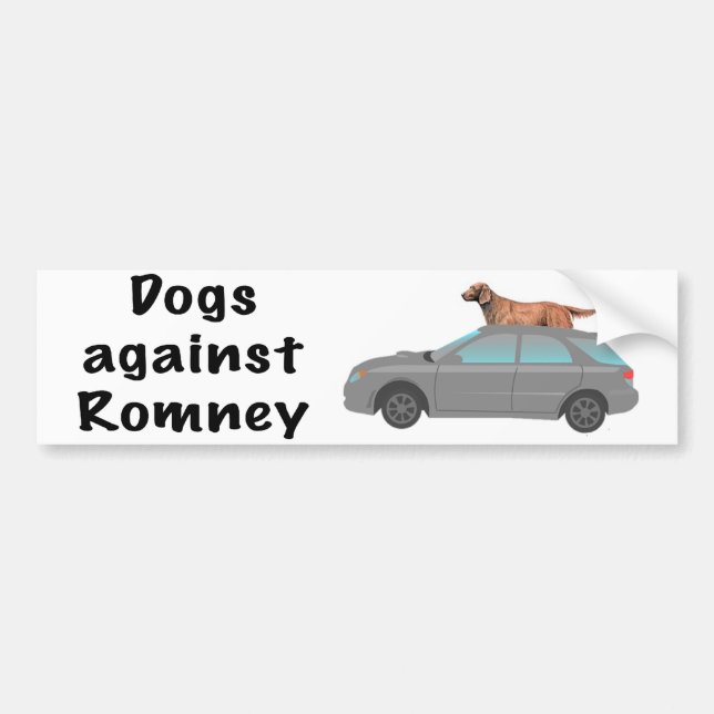 Hunde gegen Romney Autoaufkleber (Vorne)
