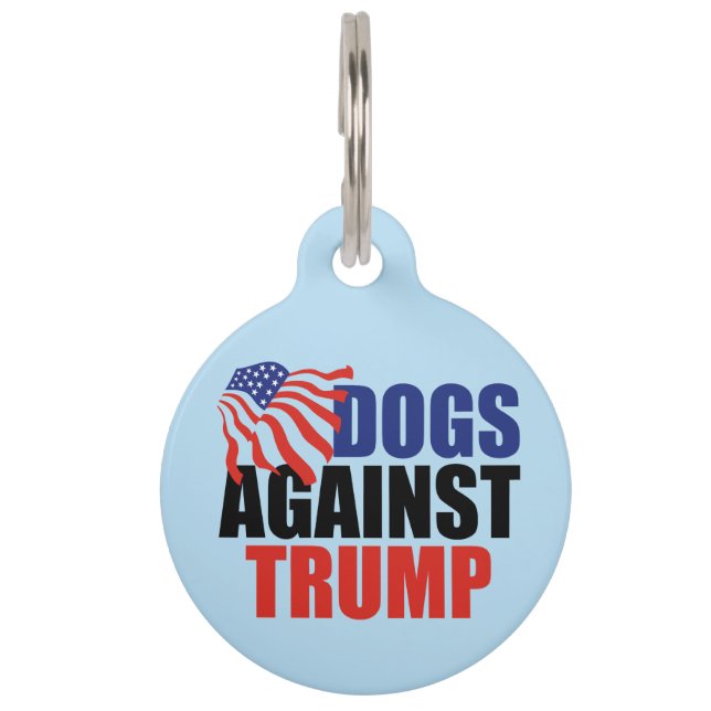Hunde gegen Trumpf Tiernamensmarke (Vorderseite)