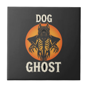 Hunde-Geist-Halloween-Horror-Vektor Fliese