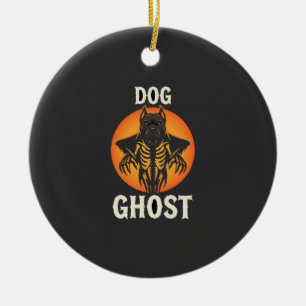 Hunde-Geist-Halloween-Horror-Vektor Keramik Ornament