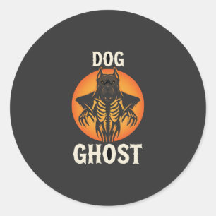 Hunde-Geist-Halloween-Horror-Vektor Runder Aufkleber