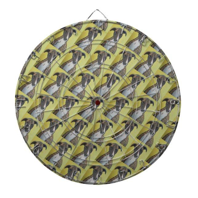 Hunde gemustertes Dartboard Dartscheibe (vorne)