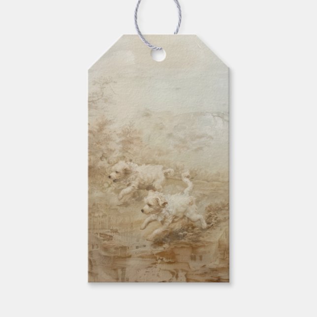 Hunde - Geschenketags Geschenkanhänger (Vorderseite)