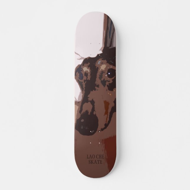 Hunde-Gesicht Skateboard (Vorne)