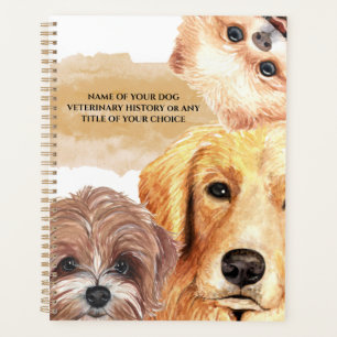 Hunde Gesichter Aquarell realistisches Bild DIY Ti Planer
