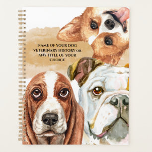 Hunde Gesichter realistische Aquarellbilder Planer