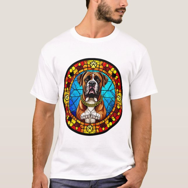 Hunde gestanzte Glasarmaturen T-Shirt (Vorderseite)