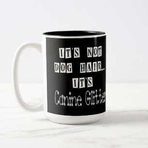 Hunde Glitzer Spaß Zwei-Tonen-Kaffee-Tasse Zweifarbige Tasse
