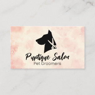 Hunde-Groomer-Logo   Salon Scissors Visitenkarte