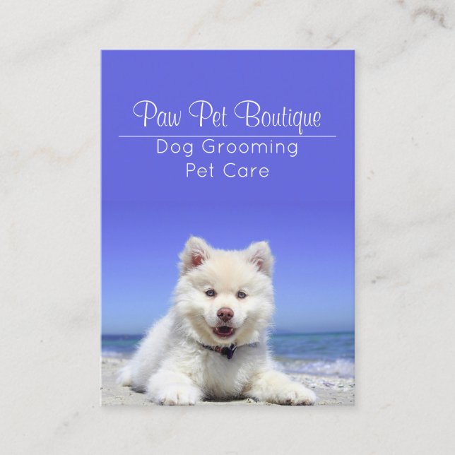 Hunde Groomer Pet Care Welpe Walker Visitenkarte (Vorderseite)