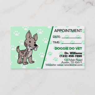 Hunde-Groomer-Stellenkarte Visitenkarte