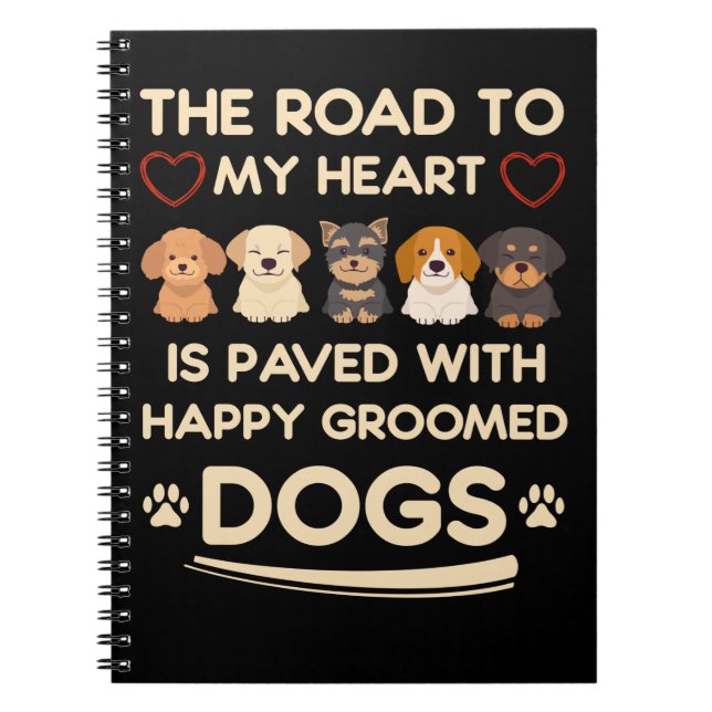 Hunde Grooming Liebe Tierhund Groomer Notizblock (Vorderseite)