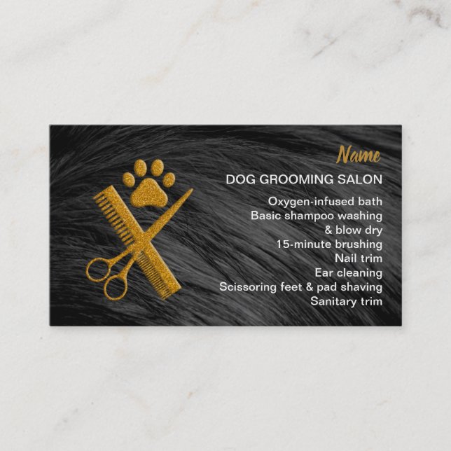 Hunde-Grooming-Salon-Visitenkarte Visitenkarte (Vorderseite)