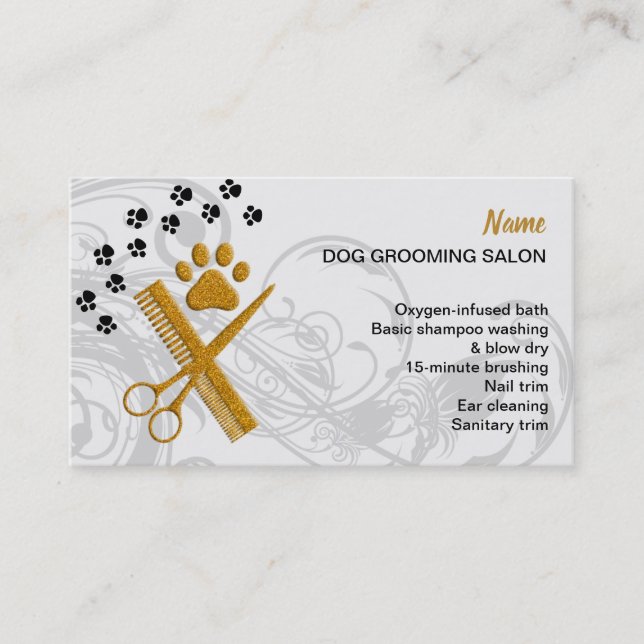 Hunde-Grooming-Salon-Visitenkarte Visitenkarte (Vorderseite)