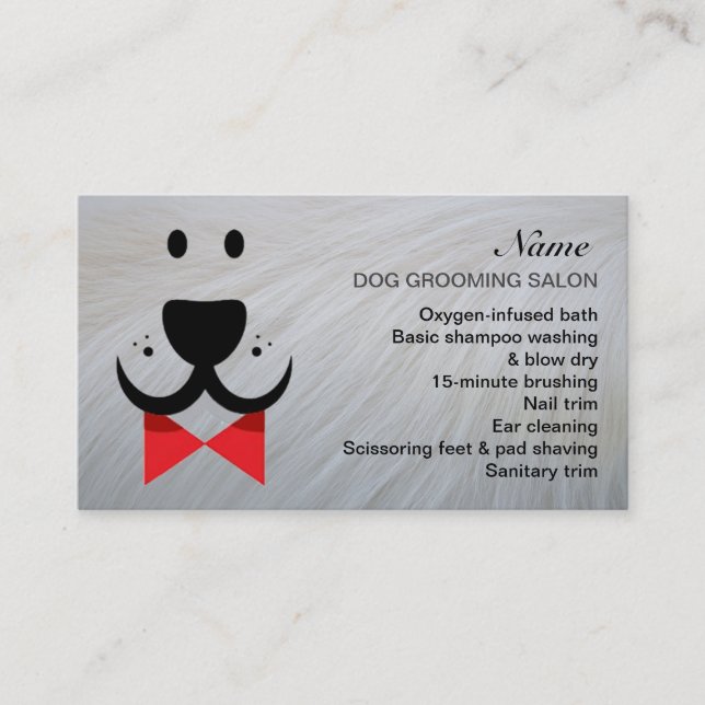 Hunde-Grooming-Salon-Visitenkarte Visitenkarte (Vorderseite)