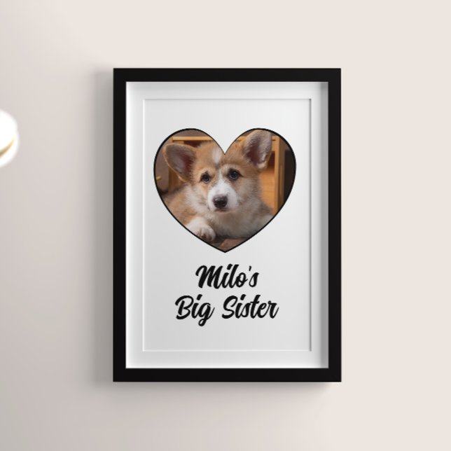 Hunde große Schwester Foto personalisiert Poster (Von Creator hochgeladen)