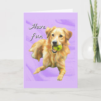 Hunde-Grüßkarte mit Golden Retriever zum Spaß Karte