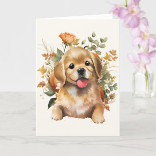 Hunde-Grußkarte, süße Welpen-Postkarte, für sie Karte