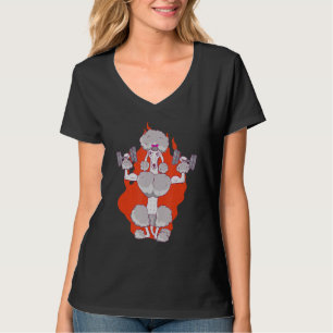 Hunde Gymnastik Pudel Muskeln niedlich stark T-Shirt
