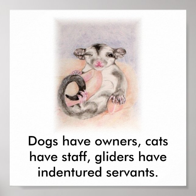 Hunde haben Besitzer, Katzen haben Personal, Gleit Poster (Vorne)