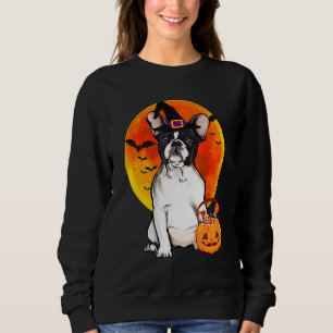 Hunde Halloween French Bulldog Kürbislaterne Pumpk Sweatshirt