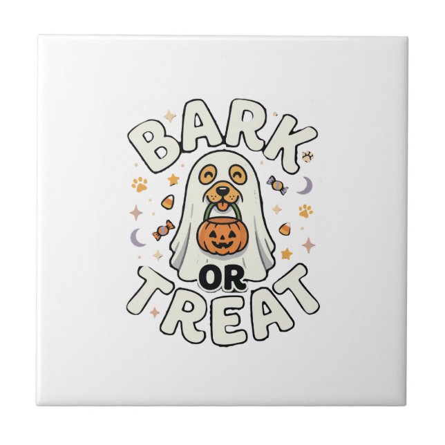 Hunde Halloween Leckerli-Truppe Fliese (Vorderseite)