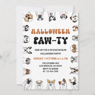 Hunde-Halloween-Party laden Hundekostspielparade e Einladung