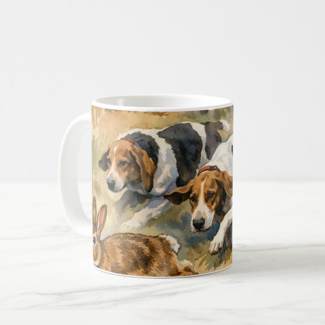Hunde & Hase  Kaffeetasse (Vorderseite Links)