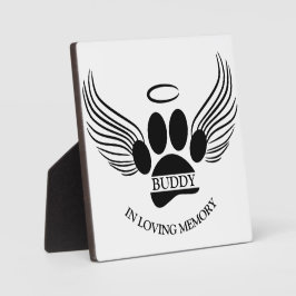 Hunde Haustier Engel Wings Memorial Individuelle N Fotoplatte