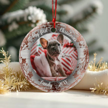 Hunde Haustier Erste Weihnachtsfeier Kränze Rose F