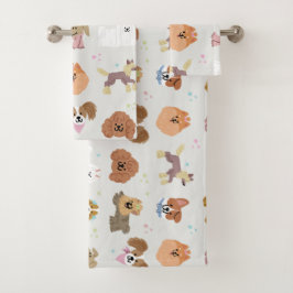 Hunde Haustiere Kinder Badhandtuch Set