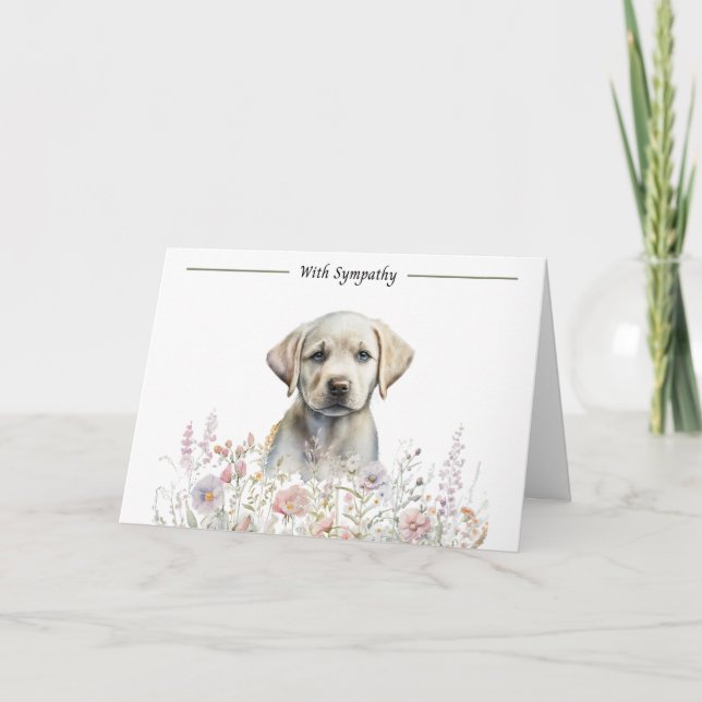 Hunde Haustiere Loss Beileid Labrador Beileid Karte (Vorderseite)