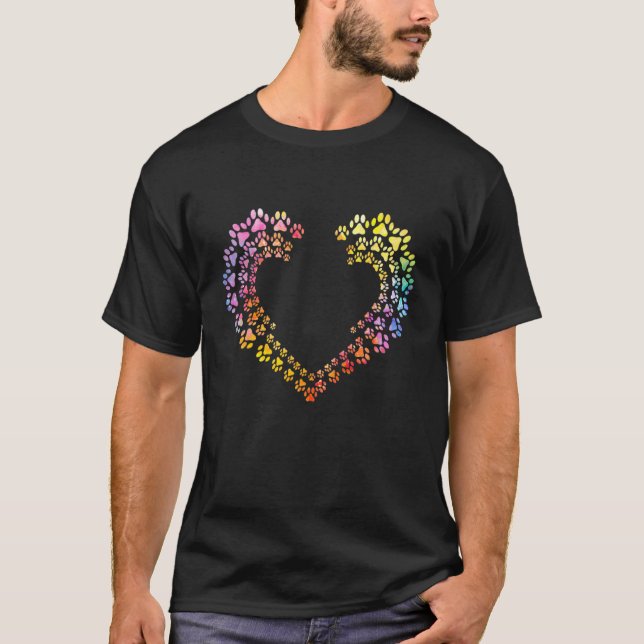 Hunde Heartbea Liebe Möpsen Frauenmädchen Hund 1 T-Shirt (Vorderseite)