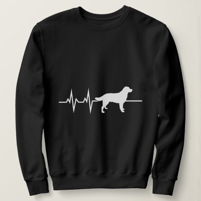 Hunde Heartbeat Line Sweatshirt (Design vorne)
