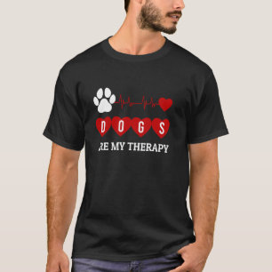 Hunde Herzschlag Herzlinie Tierliebhaber Tiergesch T-Shirt