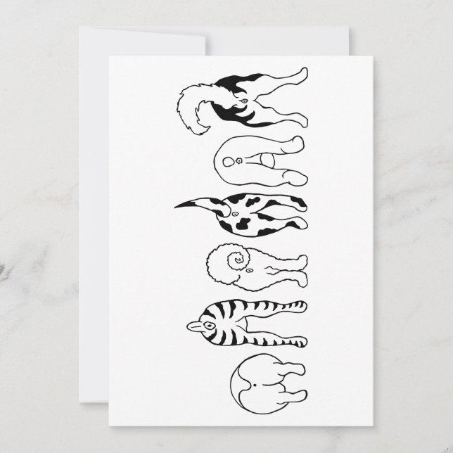 Hunde-Hintern Dankeskarte (Vorderseite)