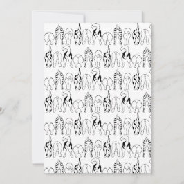 Hunde-Hintern-Muster Feiertagskarte