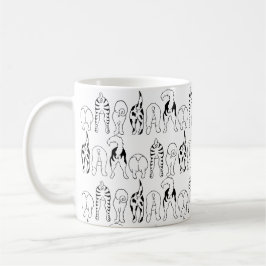 Hunde-Hintern-Muster Kaffeetasse