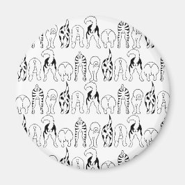 Hunde-Hintern-Muster Magnet