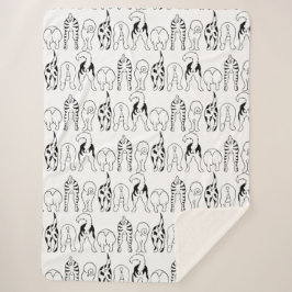 Hunde-Hintern-Muster Sherpadecke